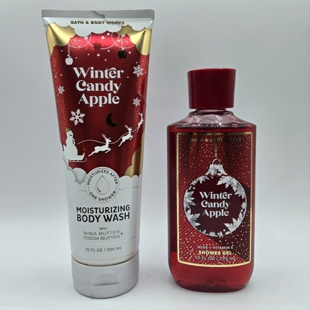 Bath & Body Works Winter Candy Apple Body Wash Bundle